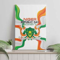 Niger Republic Day Canvas Wall Art Coat Of Arms With Flag - Wonder Print Shop