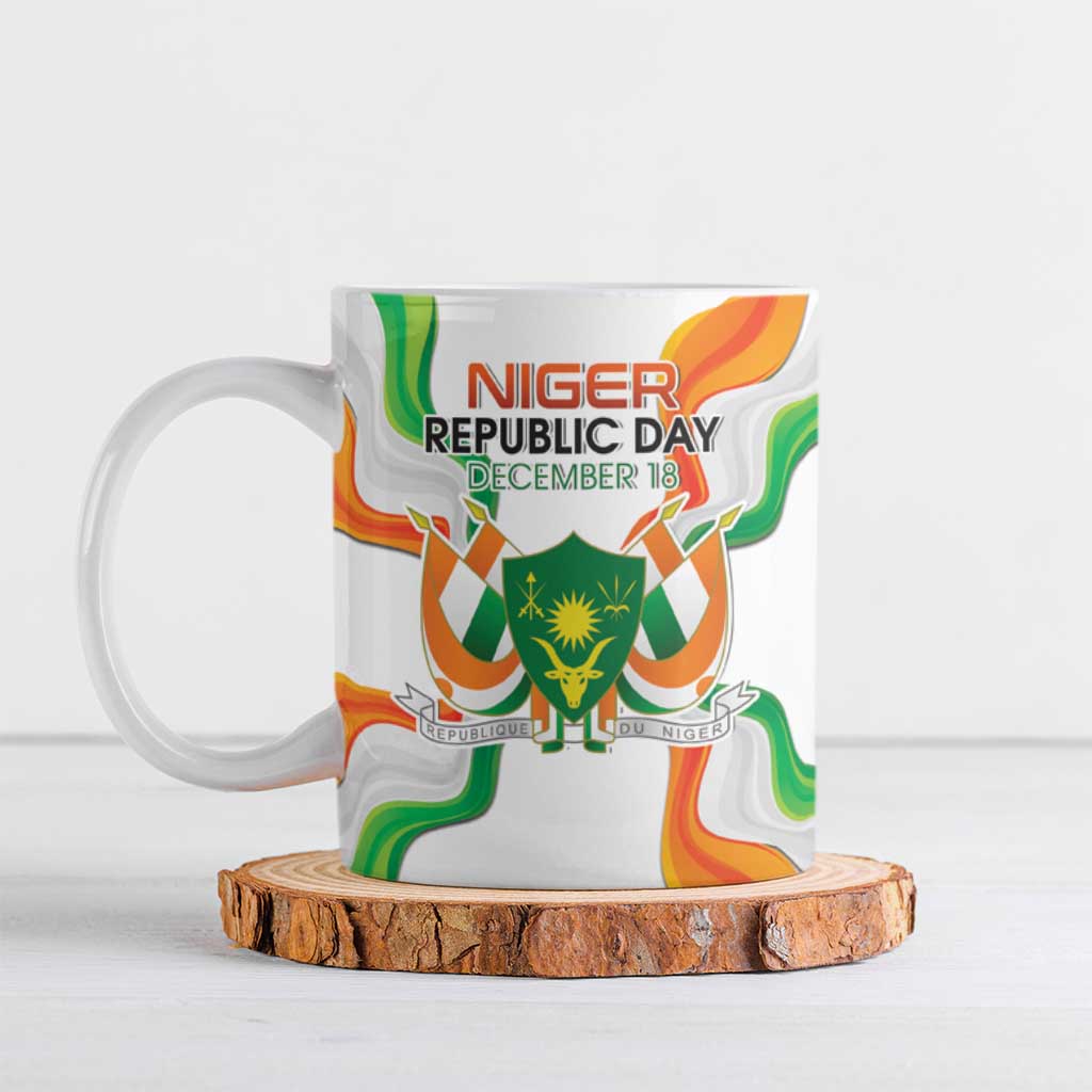 Personalized Niger Republic Day Ceramic Mug Coat Of Arms With Flag - Wonder Print Shop