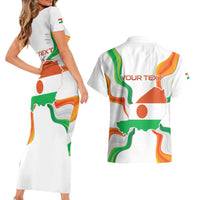 Personalized Niger Republic Day Couples Matching Short Sleeve Bodycon Dress and Hawaiian Shirt Coat Of Arms With Flag - Wonder Print Shop