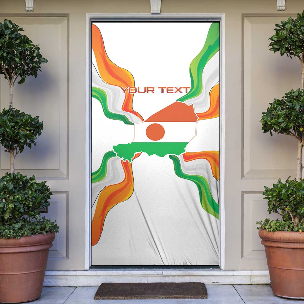 Personalized Niger Republic Day Door Cover Coat Of Arms With Flag - Wonder Print Shop