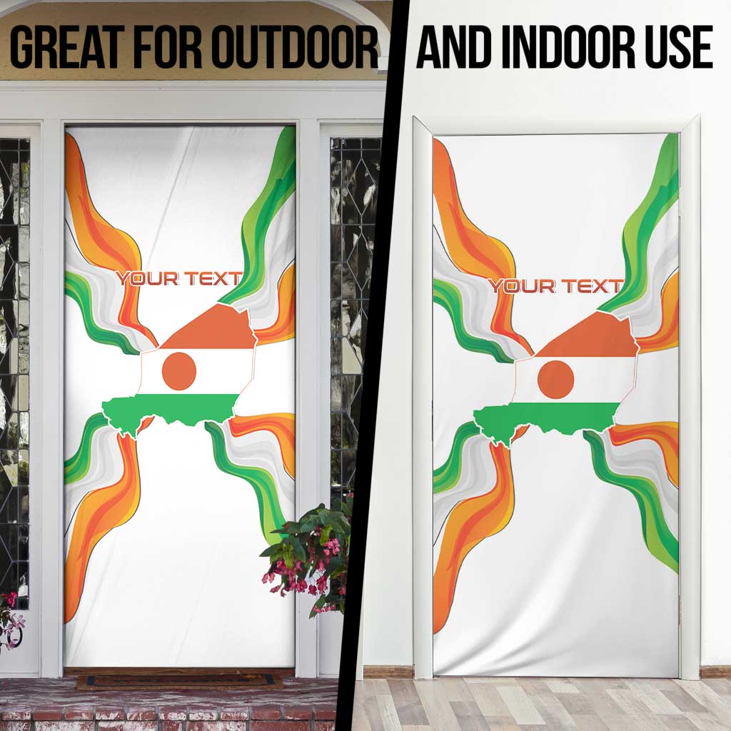 Personalized Niger Republic Day Door Cover Coat Of Arms With Flag - Wonder Print Shop
