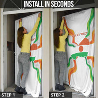 Personalized Niger Republic Day Door Cover Coat Of Arms With Flag - Wonder Print Shop
