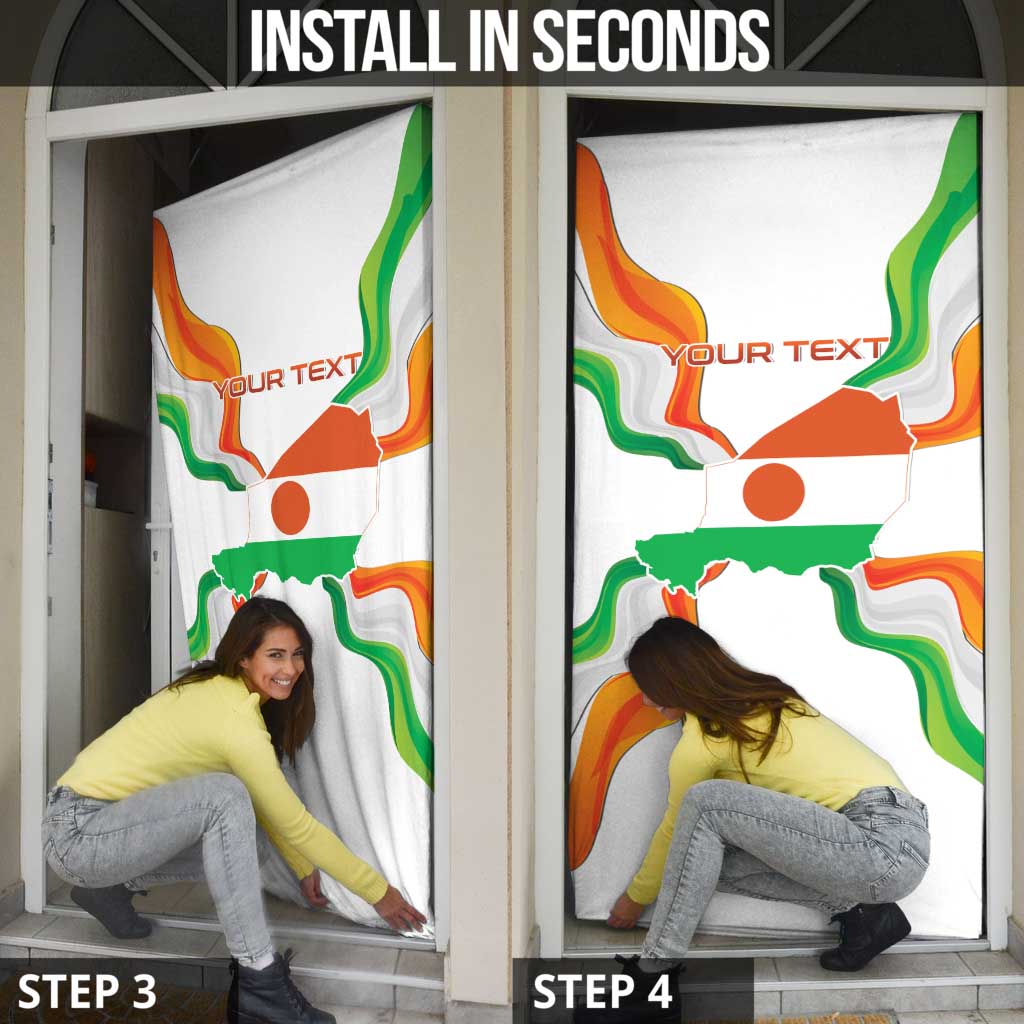 Personalized Niger Republic Day Door Cover Coat Of Arms With Flag - Wonder Print Shop