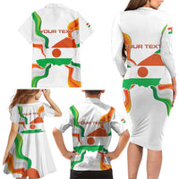 Personalized Niger Republic Day Family Matching Long Sleeve Bodycon Dress and Hawaiian Shirt Coat Of Arms With Flag - Wonder Print Shop
