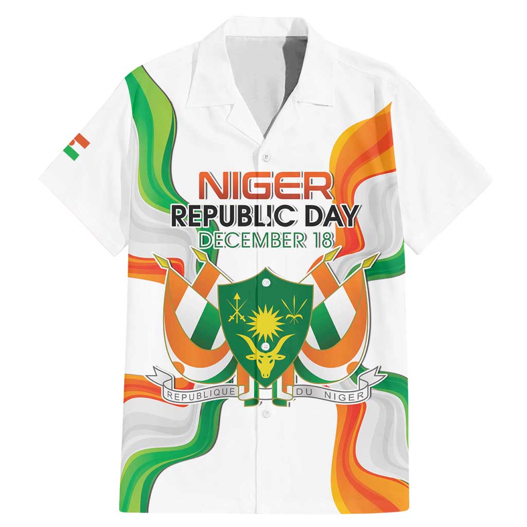 Personalized Niger Republic Day Family Matching Mermaid Dress and Hawaiian Shirt Coat Of Arms With Flag - Wonder Print Shop