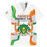 Personalized Niger Republic Day Family Matching Off Shoulder Maxi Dress and Hawaiian Shirt Coat Of Arms With Flag - Wonder Print Shop