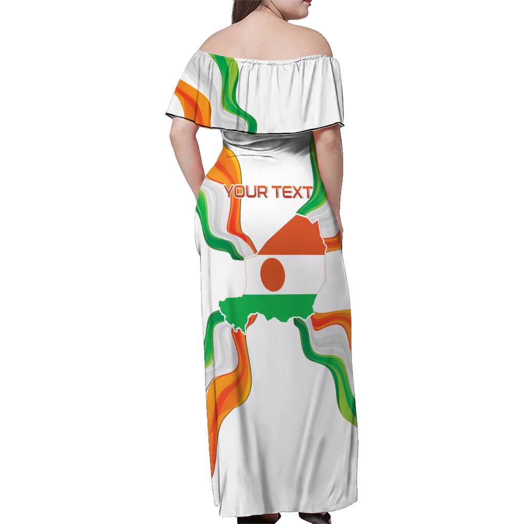 Personalized Niger Republic Day Family Matching Off Shoulder Maxi Dress and Hawaiian Shirt Coat Of Arms With Flag - Wonder Print Shop