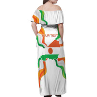 Personalized Niger Republic Day Family Matching Off Shoulder Maxi Dress and Hawaiian Shirt Coat Of Arms With Flag - Wonder Print Shop