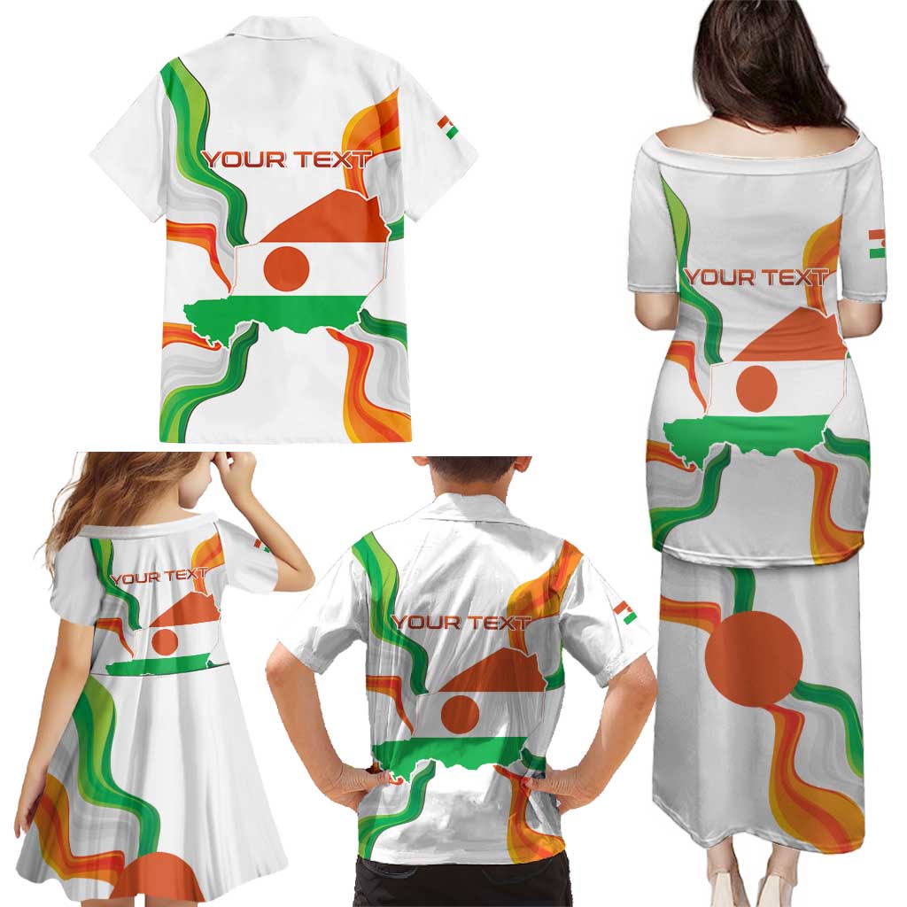 Personalized Niger Republic Day Family Matching Puletasi and Hawaiian Shirt Coat Of Arms With Flag - Wonder Print Shop