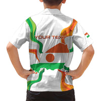 Personalized Niger Republic Day Family Matching Short Sleeve Bodycon Dress and Hawaiian Shirt Coat Of Arms With Flag - Wonder Print Shop