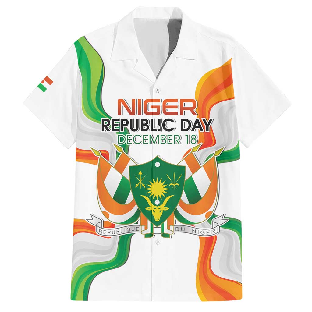 Personalized Niger Republic Day Family Matching Short Sleeve Bodycon Dress and Hawaiian Shirt Coat Of Arms With Flag - Wonder Print Shop