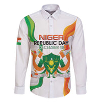 Personalized Niger Republic Day Family Matching Short Sleeve Bodycon Dress and Hawaiian Shirt Coat Of Arms With Flag - Wonder Print Shop