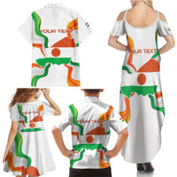 Personalized Niger Republic Day Family Matching Summer Maxi Dress and Hawaiian Shirt Coat Of Arms With Flag - Wonder Print Shop