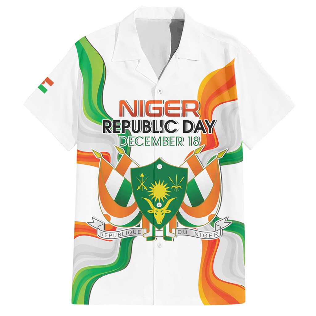 Personalized Niger Republic Day Hawaiian Shirt Coat Of Arms With Flag - Wonder Print Shop