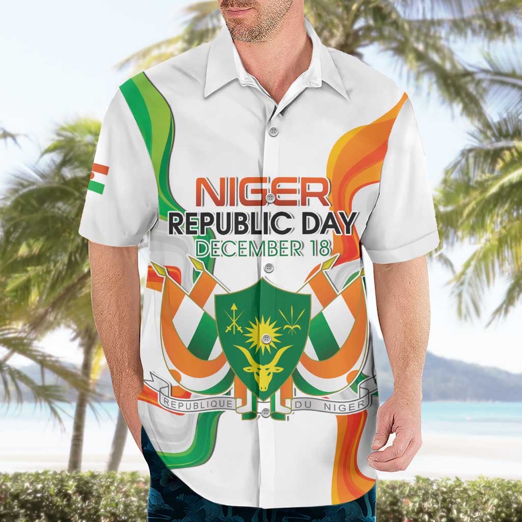 Personalized Niger Republic Day Hawaiian Shirt Coat Of Arms With Flag - Wonder Print Shop