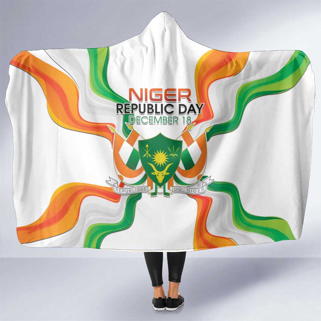 Niger Republic Day Hooded Blanket Coat Of Arms With Flag - Wonder Print Shop