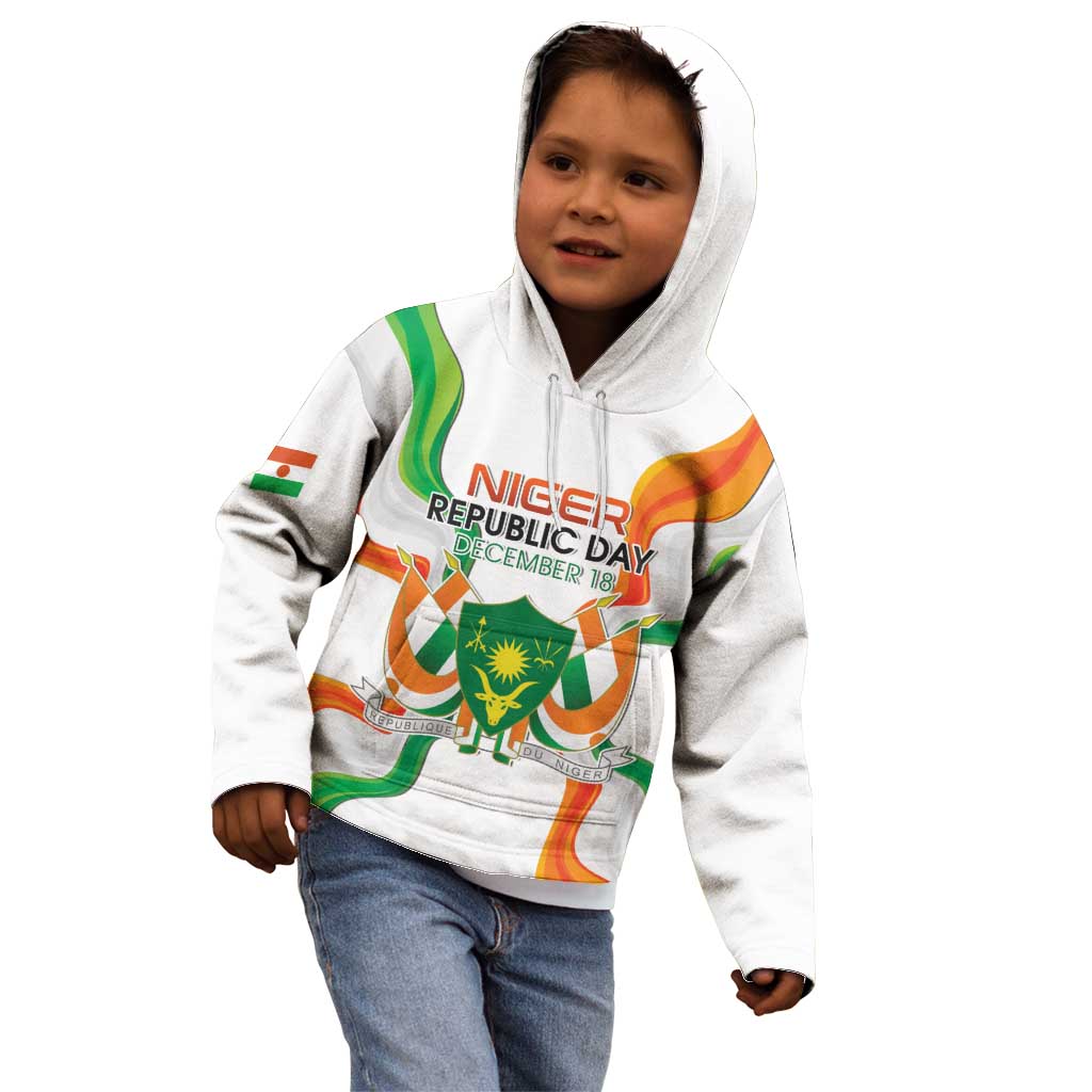 Personalized Niger Republic Day Kid Hoodie Coat Of Arms With Flag - Wonder Print Shop