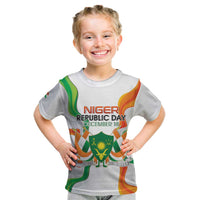 Personalized Niger Republic Day Kid T Shirt Coat Of Arms With Flag - Wonder Print Shop