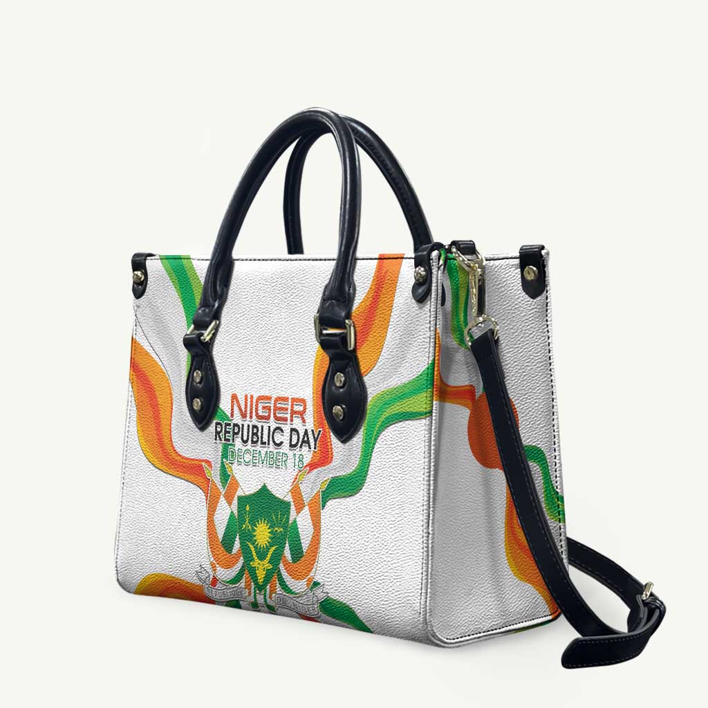 Niger Republic Day Leather Bag Coat Of Arms With Flag - Wonder Print Shop