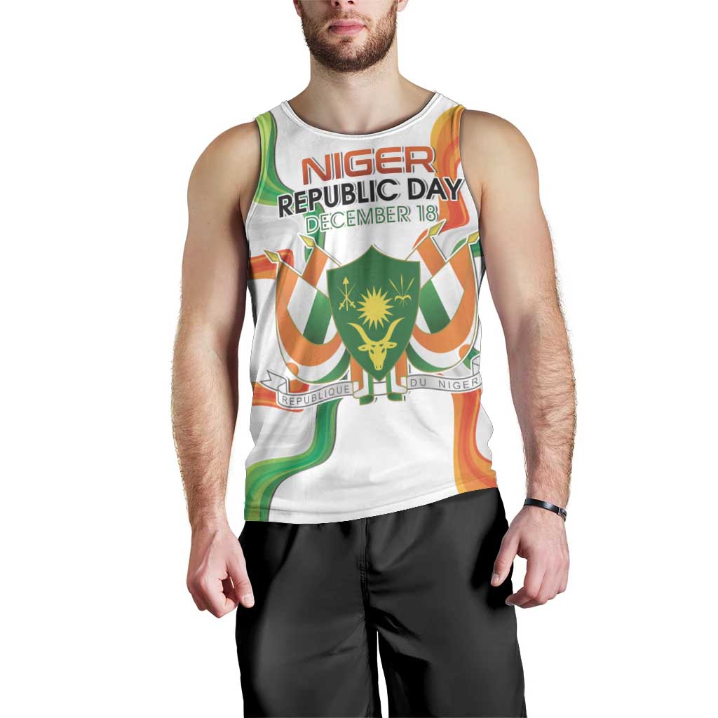 Personalized Niger Republic Day Men Tank Top Coat Of Arms With Flag - Wonder Print Shop