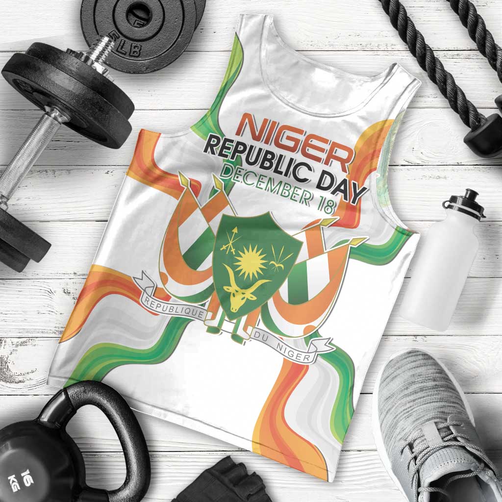 Personalized Niger Republic Day Men Tank Top Coat Of Arms With Flag - Wonder Print Shop