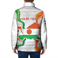 Personalized Niger Republic Day Padded Jacket Coat Of Arms With Flag - Wonder Print Shop
