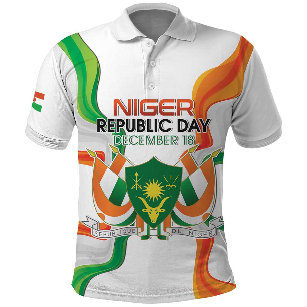 Personalized Niger Republic Day Polo Shirt Coat Of Arms With Flag - Wonder Print Shop