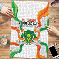 Niger Republic Day Puzzle Coat Of Arms With Flag - Wonder Print Shop