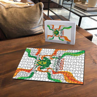 Niger Republic Day Puzzle Coat Of Arms With Flag - Wonder Print Shop