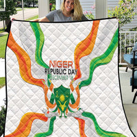 Niger Republic Day Quilt Coat Of Arms With Flag - Wonder Print Shop