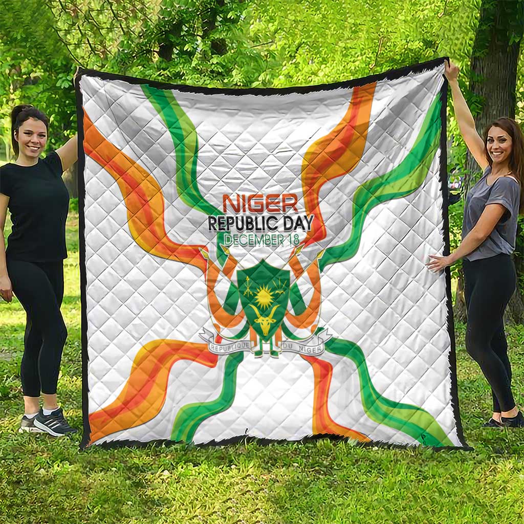 Niger Republic Day Quilt Coat Of Arms With Flag - Wonder Print Shop
