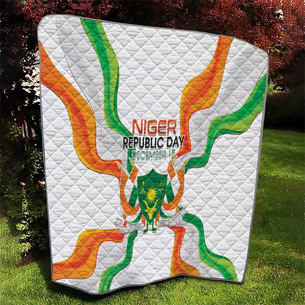 Niger Republic Day Quilt Coat Of Arms With Flag - Wonder Print Shop
