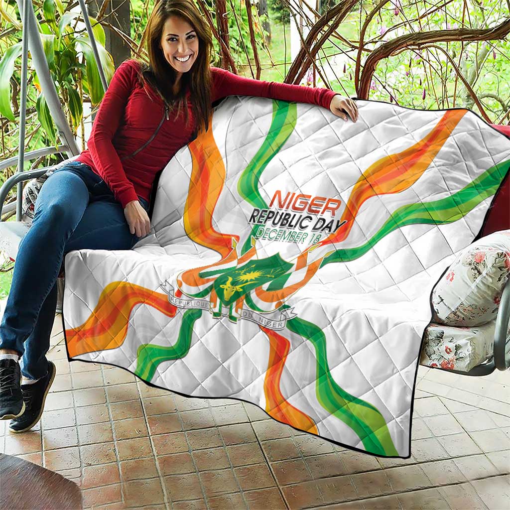 Niger Republic Day Quilt Coat Of Arms With Flag - Wonder Print Shop
