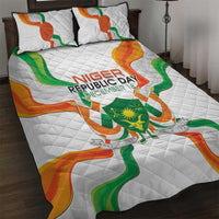 Niger Republic Day Quilt Bed Set Coat Of Arms With Flag - Wonder Print Shop