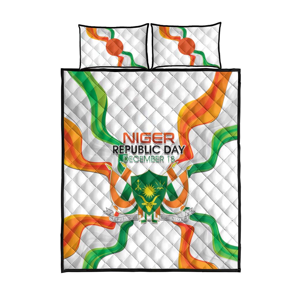 Niger Republic Day Quilt Bed Set Coat Of Arms With Flag - Wonder Print Shop