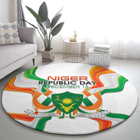 Niger Republic Day Round Carpet Coat Of Arms With Flag - Wonder Print Shop