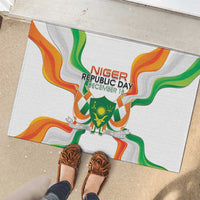 Niger Republic Day Rubber Doormat Coat Of Arms With Flag - Wonder Print Shop