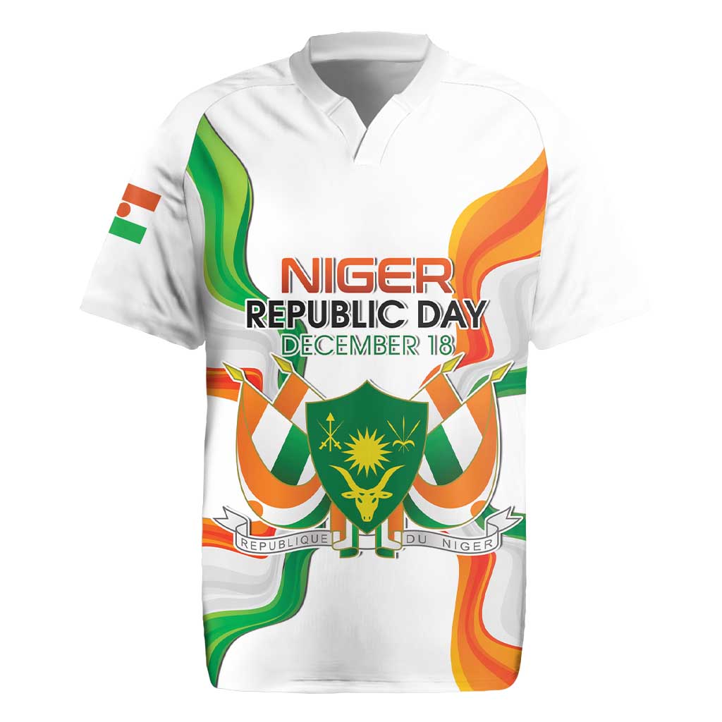Personalized Niger Republic Day Rugby Jersey Coat Of Arms With Flag - Wonder Print Shop