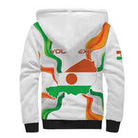 Personalized Niger Republic Day Sherpa Hoodie Coat Of Arms With Flag - Wonder Print Shop