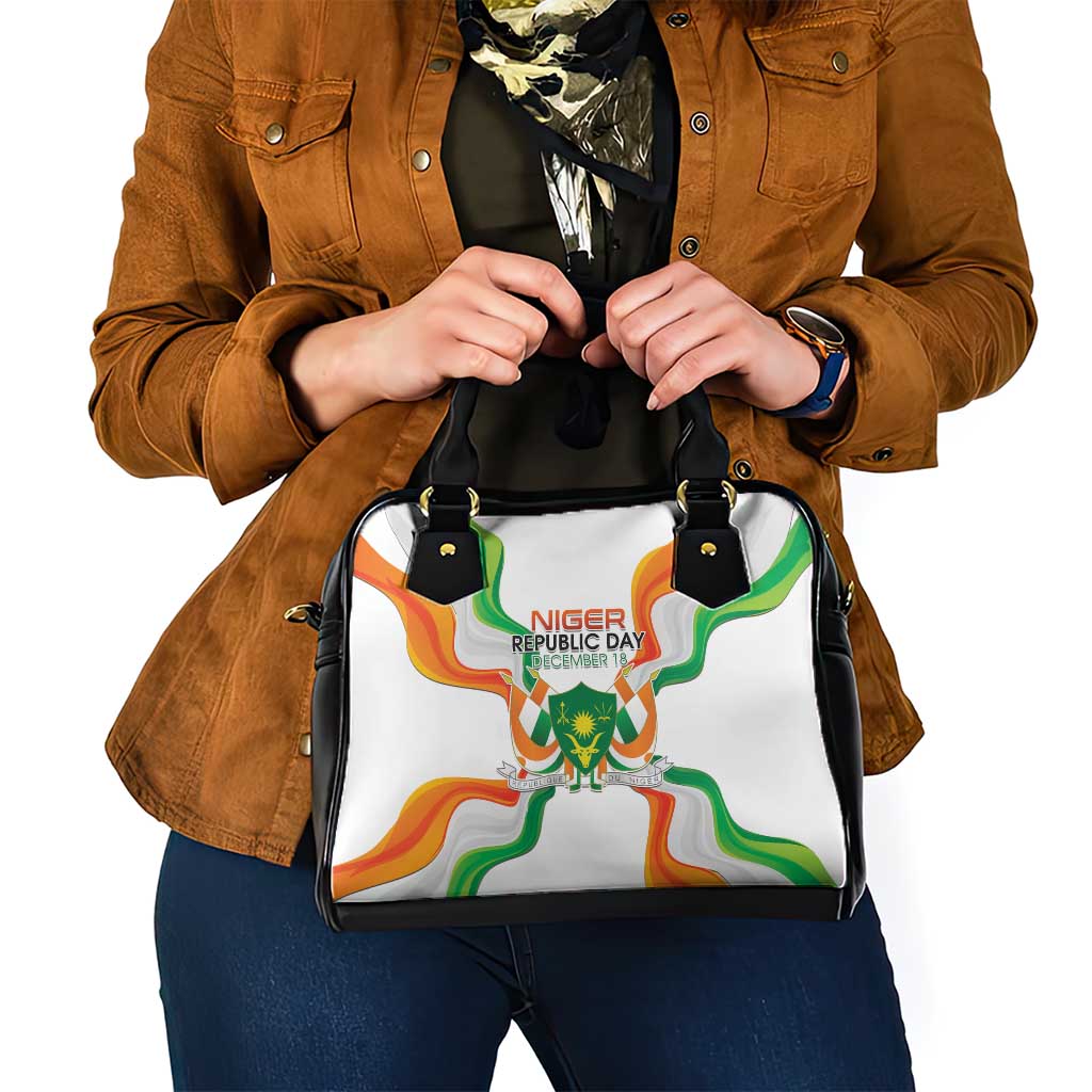 Niger Republic Day Shoulder Handbag Coat Of Arms With Flag - Wonder Print Shop