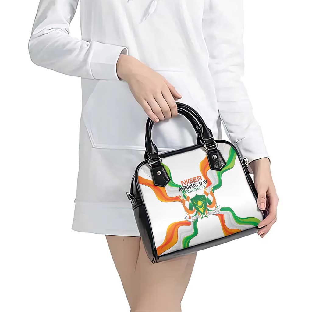 Niger Republic Day Shoulder Handbag Coat Of Arms With Flag - Wonder Print Shop