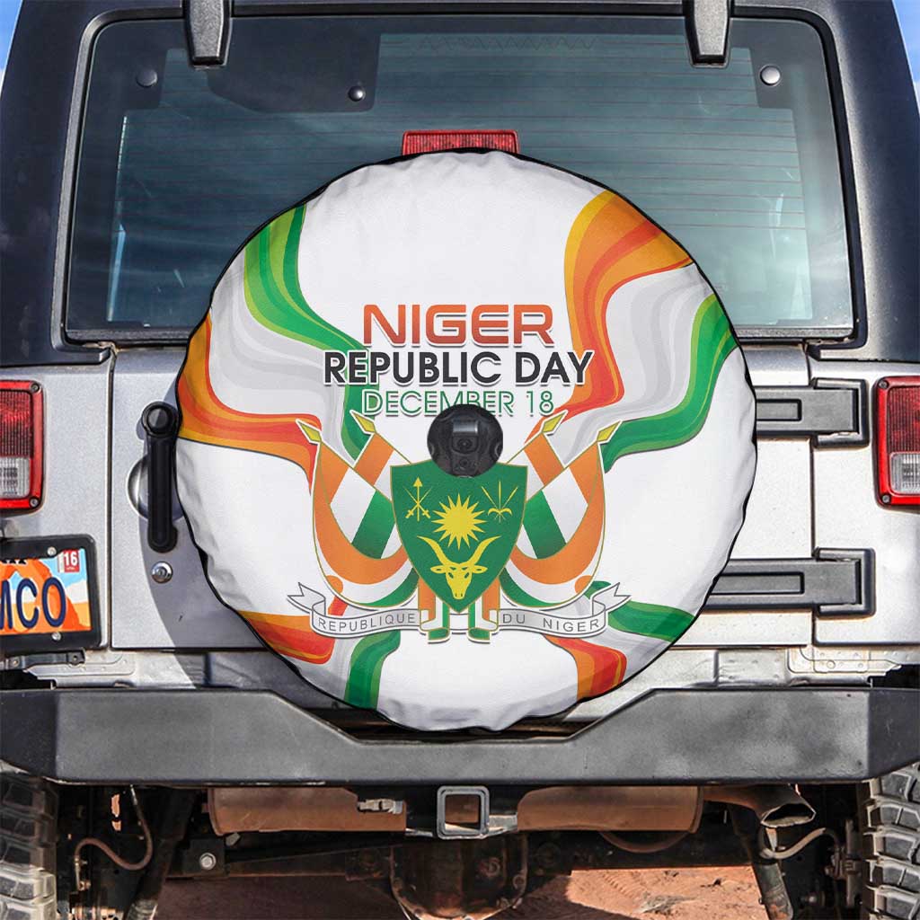 Niger Republic Day Spare Tire Cover Coat Of Arms With Flag - Wonder Print Shop