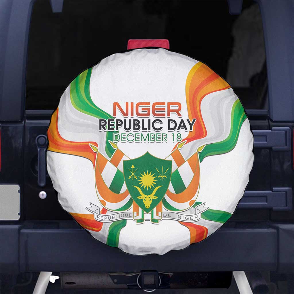 Niger Republic Day Spare Tire Cover Coat Of Arms With Flag - Wonder Print Shop