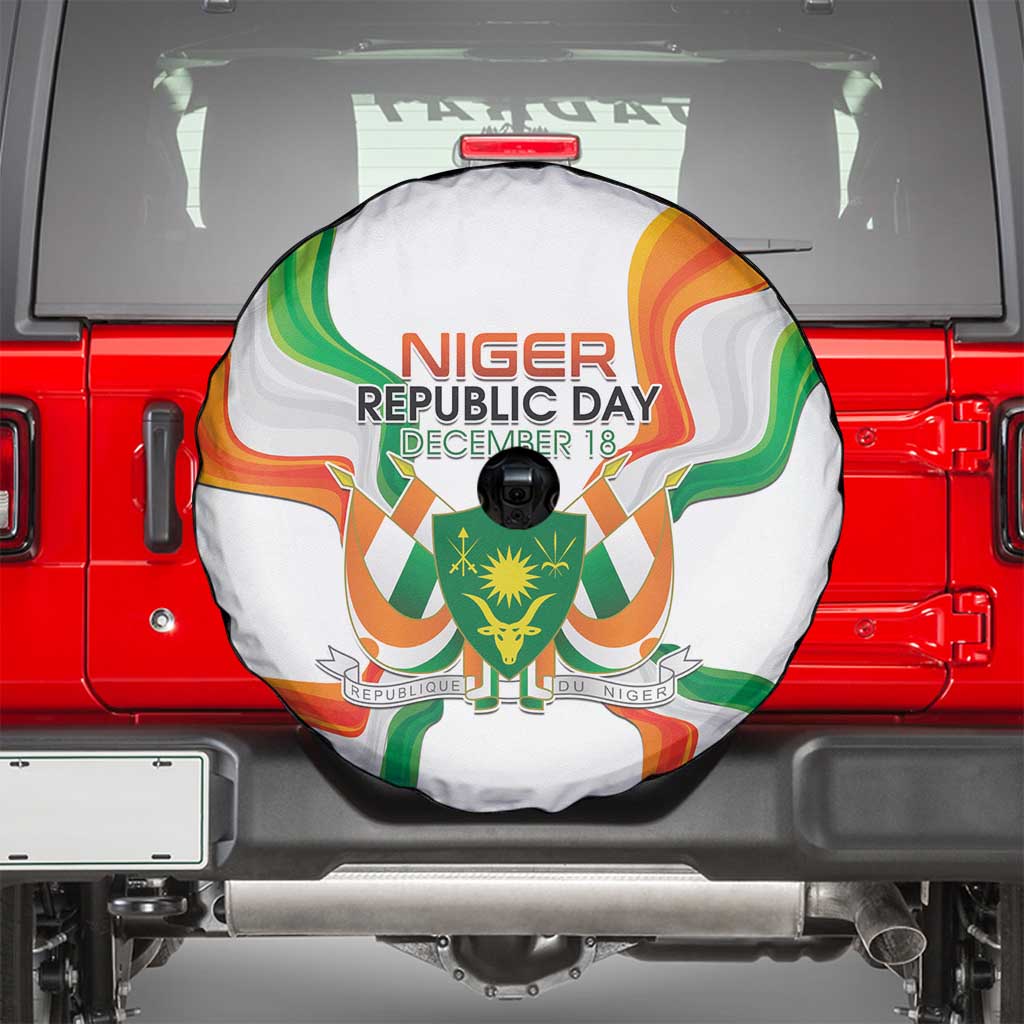 Niger Republic Day Spare Tire Cover Coat Of Arms With Flag - Wonder Print Shop