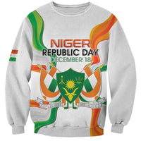 Personalized Niger Republic Day Sweatshirt Coat Of Arms With Flag - Wonder Print Shop