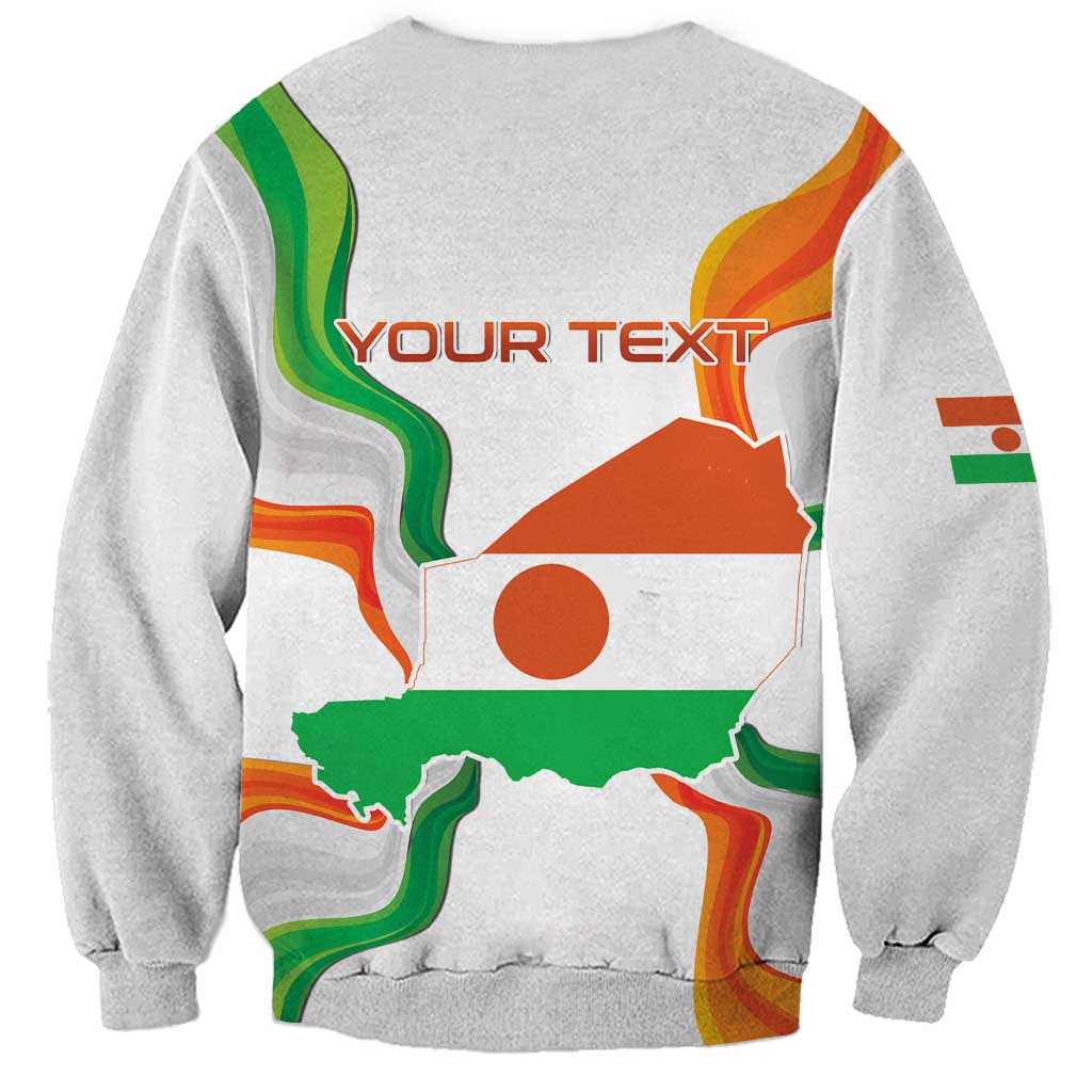Personalized Niger Republic Day Sweatshirt Coat Of Arms With Flag - Wonder Print Shop