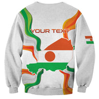 Personalized Niger Republic Day Sweatshirt Coat Of Arms With Flag - Wonder Print Shop