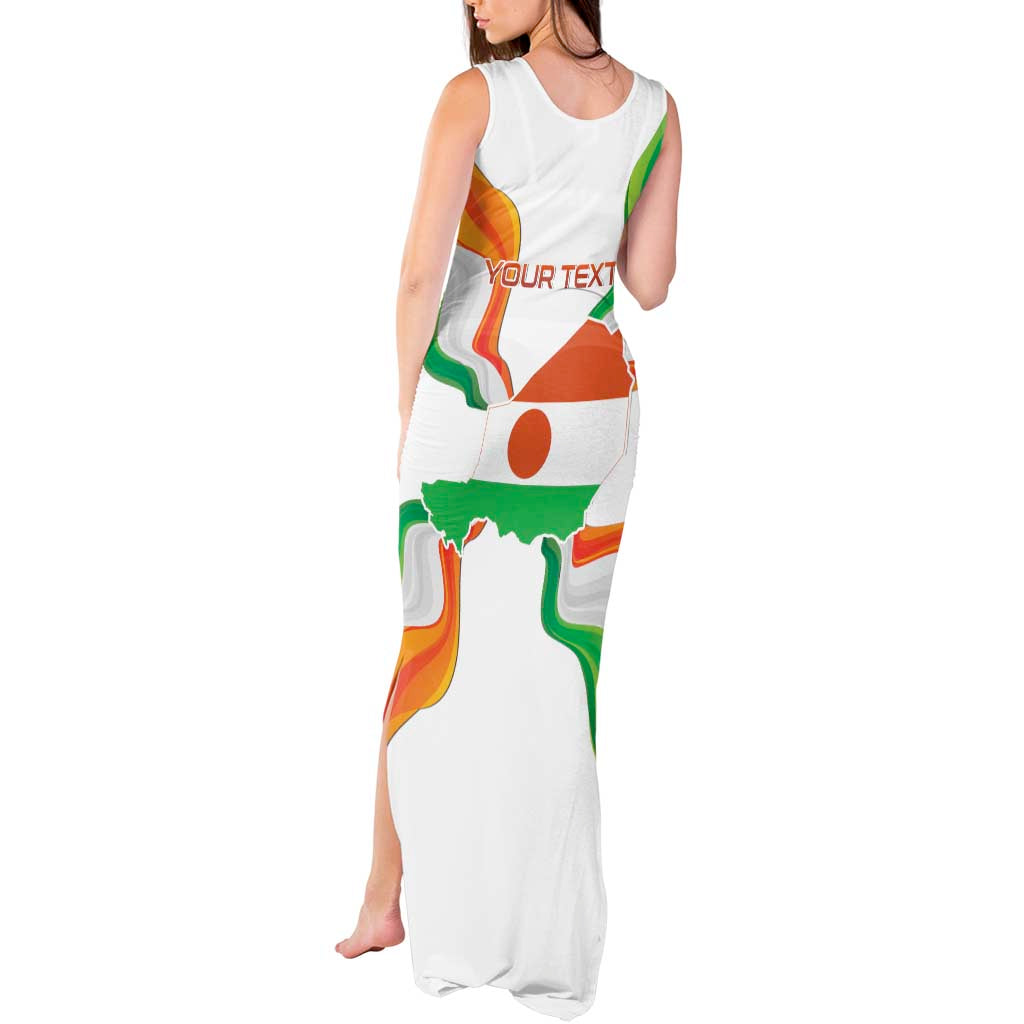 Personalized Niger Republic Day Tank Maxi Dress Coat Of Arms With Flag - Wonder Print Shop