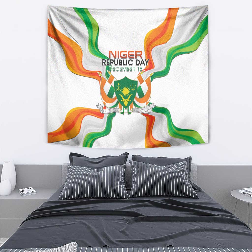 Niger Republic Day Tapestry Coat Of Arms With Flag - Wonder Print Shop