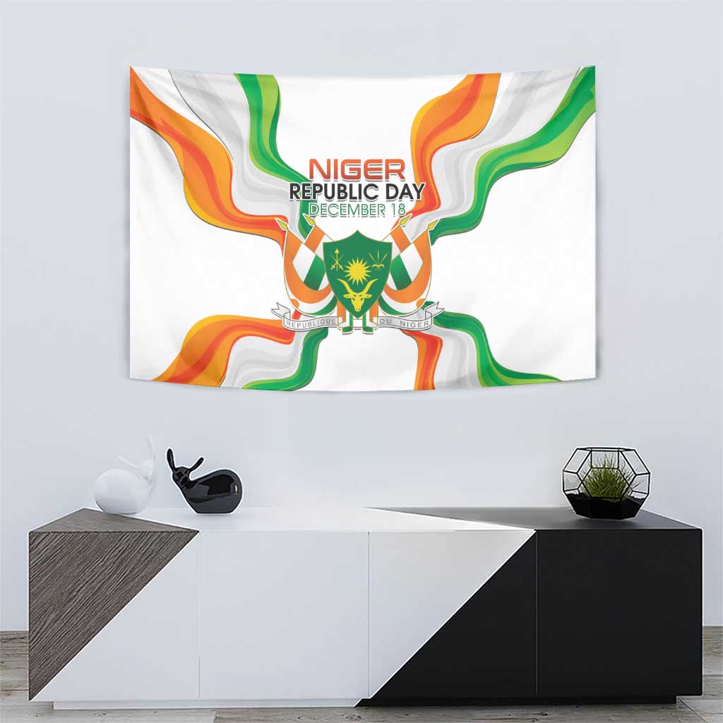 Niger Republic Day Tapestry Coat Of Arms With Flag - Wonder Print Shop